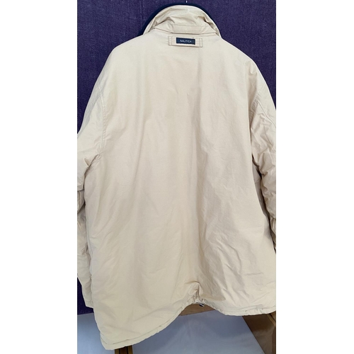 321 - Nautica Men's Beige Jacket with Detachable Hoodie Size L - Taken Back on 12/10/2024