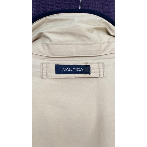 321 - Nautica Men's Beige Jacket with Detachable Hoodie Size L - Taken Back on 12/10/2024