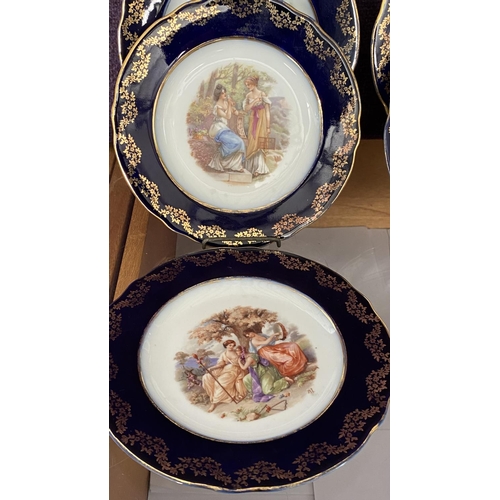 66 - x9 Royal Vienna Style Porcelain Dessert Plates