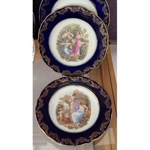 66 - x9 Royal Vienna Style Porcelain Dessert Plates