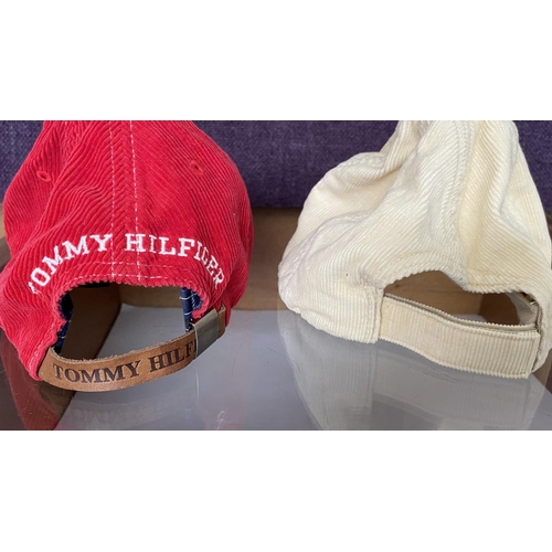 41 - Tommy Hilfinger Red Colderoy and Gant Cream Cord Caps (Unused)