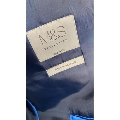 89 - M & S Men's Navy Blue Blazer Size 54, Chest 112cm