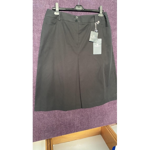 94 - Aquascutum London Lobella Black Skirt Size 16 (Unused)