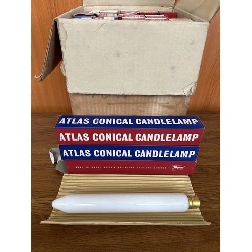 145 - Box of 25 Atlas Conical Candle Lamps 40W