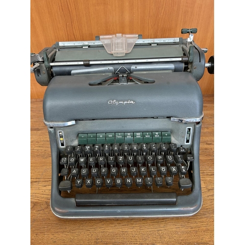 196 - Big Vintage Heavy Olympia Typewriter Made in West Germany