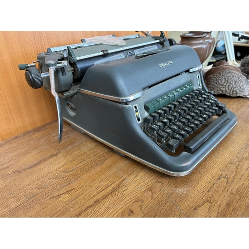 196 - Big Vintage Heavy Olympia Typewriter Made in West Germany