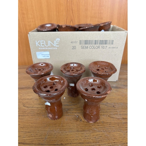 536 - Qty of Clay Nargile Shisha Pipe Tops