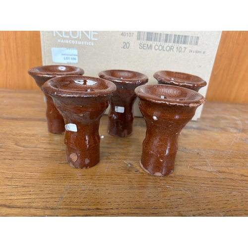 536 - Qty of Clay Nargile Shisha Pipe Tops