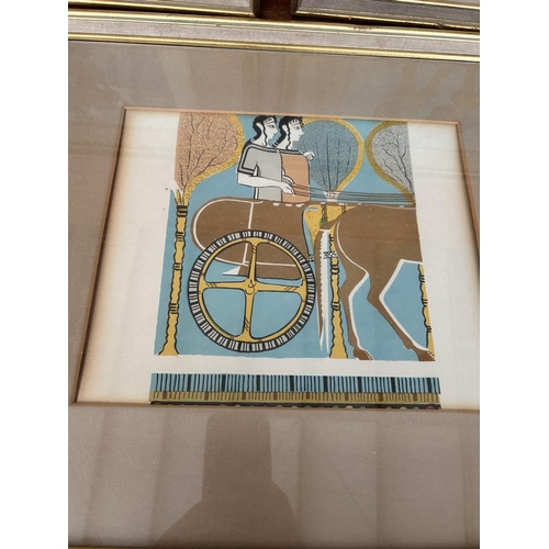 98 - x3 Ancient Greek Art Lithographs From 'Mykine' Album (42 x 39each)