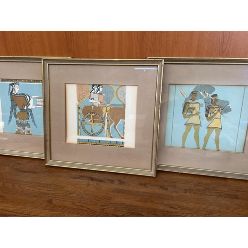 98 - x3 Ancient Greek Art Lithographs From 'Mykine' Album (42 x 39each)