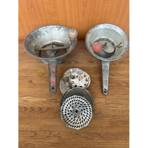 136 - x2 Vintage Kitchen Grinders