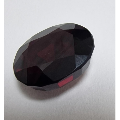 261 - Natural Almandite Garnet, Oval Mixed Cut, 9.80Ct, Deep Red Transparent Color