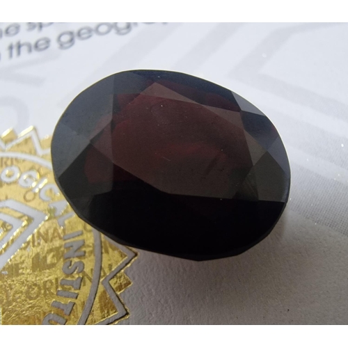 261 - Natural Almandite Garnet, Oval Mixed Cut, 9.80Ct, Deep Red Transparent Color