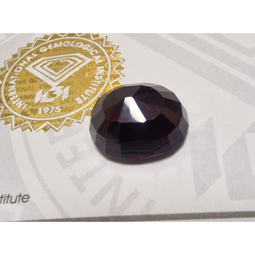 261 - Natural Almandite Garnet, Oval Mixed Cut, 9.80Ct, Deep Red Transparent Color