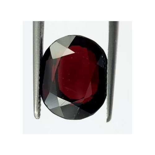 261 - Natural Almandite Garnet, Oval Mixed Cut, 9.80Ct, Deep Red Transparent Color