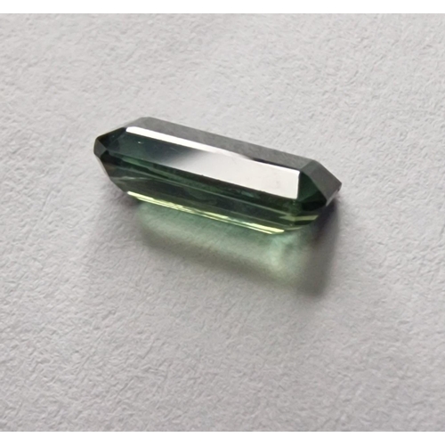 263 - Sapphire Gemstone 1.09CT, Octagonal Shape, Deep Green Blue Colour