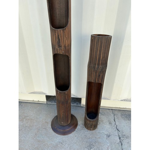 150A - x2 Wooden Floor Standing (Wine) Bottle Holders