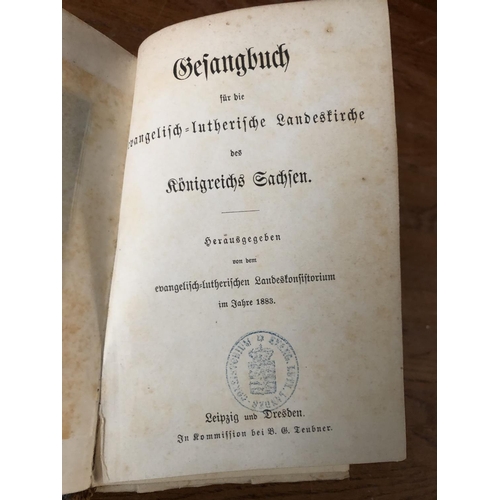 107 - Antique (1800's) Hardcover German Religious Book