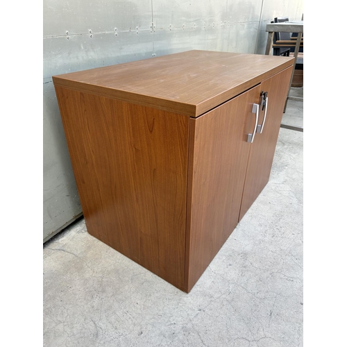 3 - Office Wooden 2-Door Storage Locking Cabinet