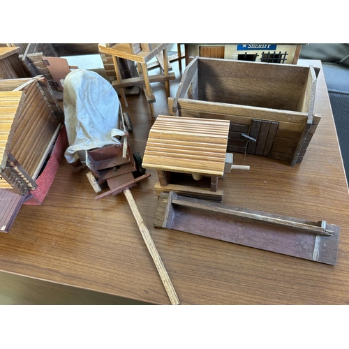 451 - Collection of Vintage Far West Village Wooden Toys