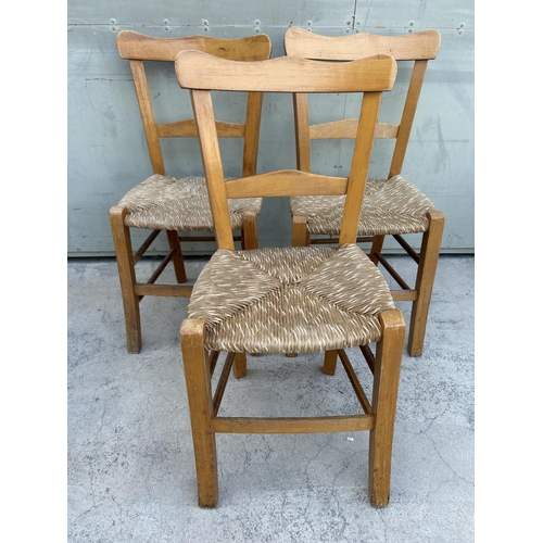 481 - x3 Traditional Cyprus Coffee Shop Woven Chairs