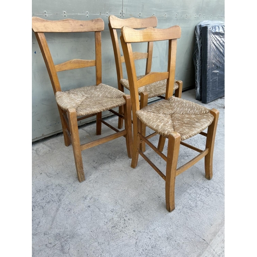 481 - x3 Traditional Cyprus Coffee Shop Woven Chairs