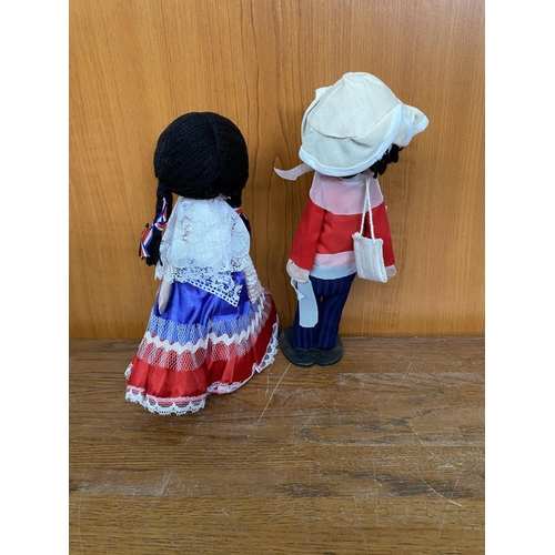 127 - Costa Rican Boy and Girl Dolls in National Costumes