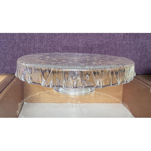 89 - Italian Art Glass Cake/Dessert Stand Draped Glass