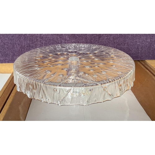 89 - Italian Art Glass Cake/Dessert Stand Draped Glass