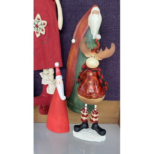 93 - Christmas Decorative Clay Pottery Figurines and Soft Handmade Doll