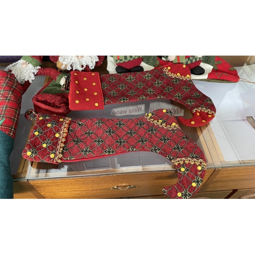 95 - Lot of Christmas Stockings and Tree Skirt