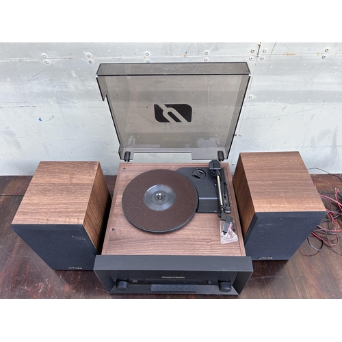 10 - Muse MT-120 MB Vintage Collection Turntable Micro System with Bluetooth