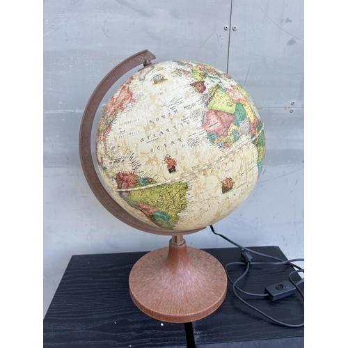 15 - Vintage Lighted World Globe Map