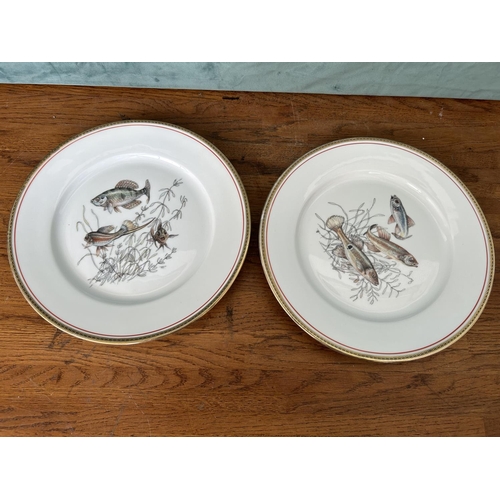 540 - x2 Vintage Bavarian 'Fish' Plates