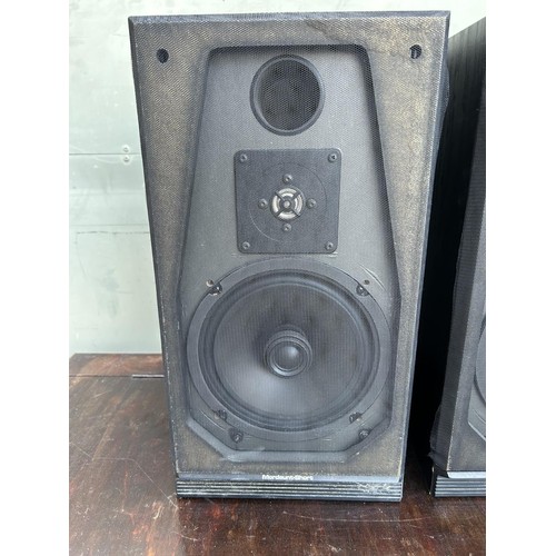 75 - Pair of Mordaut-Short MS35Ti  2-Way Speakers in Black Ash Finish 8Ohm, Serial 134188