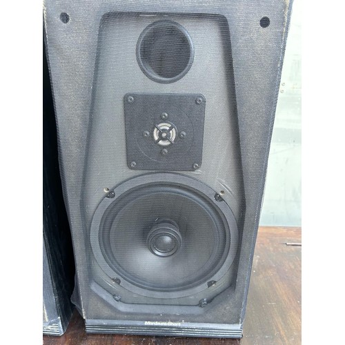 75 - Pair of Mordaut-Short MS35Ti  2-Way Speakers in Black Ash Finish 8Ohm, Serial 134188