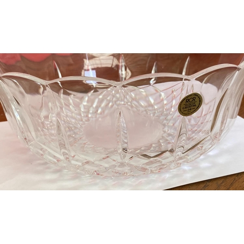 168 - RCR Royal 24% Heavy Lead Crystal Large Fruit Bowl (Unused, Boxed)