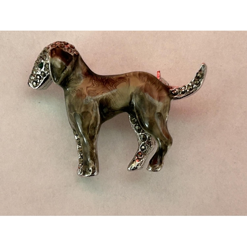 158 - Silver 830 'Dog' Brooch