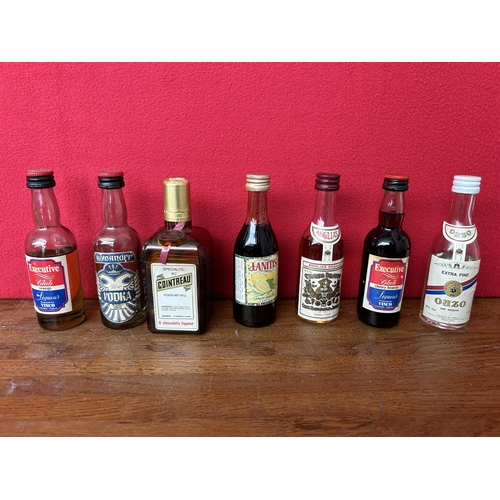 505 - Collection of 13 Miniature Spirit Bottles (Content May Not Be Drinkable)