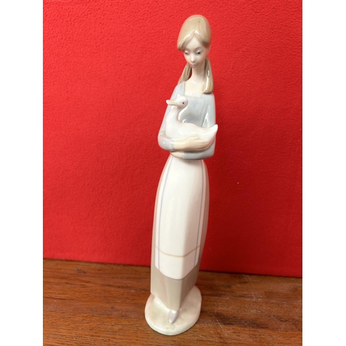 8 - NAO Figurine of Girl Holding Duck (27cm H.)