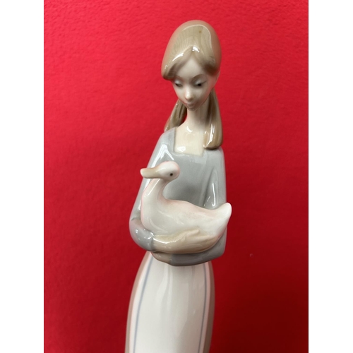 8 - NAO Figurine of Girl Holding Duck (27cm H.)