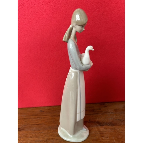 8 - NAO Figurine of Girl Holding Duck (27cm H.)