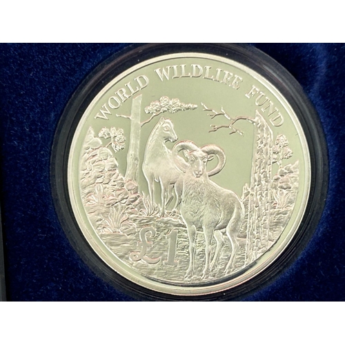 452 - Cyprus World Wildlife Fund £1 Proof Silver Coin