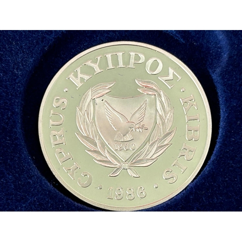 452 - Cyprus World Wildlife Fund £1 Proof Silver Coin