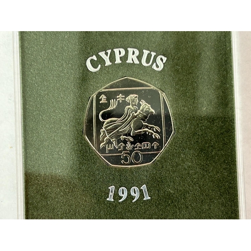 454 - Cyprus 1991 50 Cent Coin