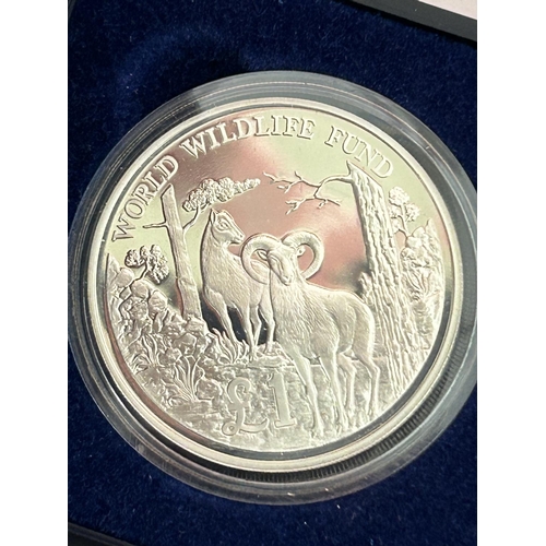 487 - Cyprus World Wildlife Fund £1 Silver Proof Coin 1986