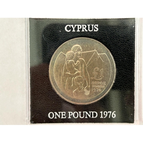 549 - Cyprus Royal Mint £1 and 500 Mils Uncirculated Coins 1976