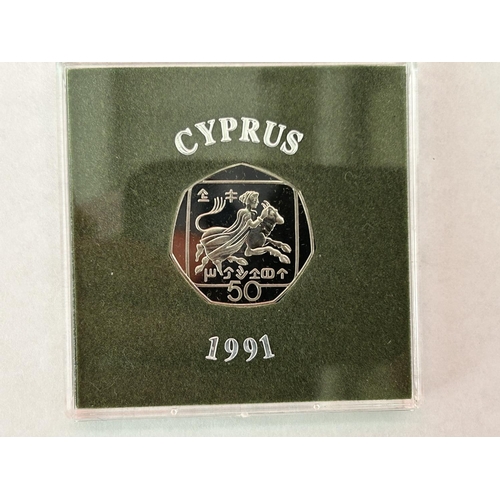 550 - Cyprus 1991 50 Cent Coin