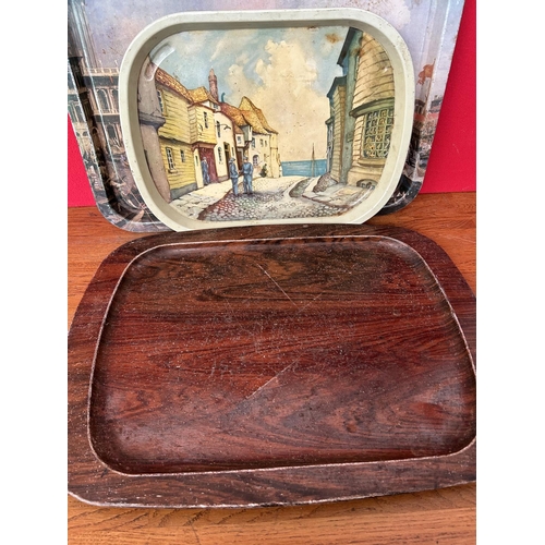 596 - Collection of 3 Old Trays