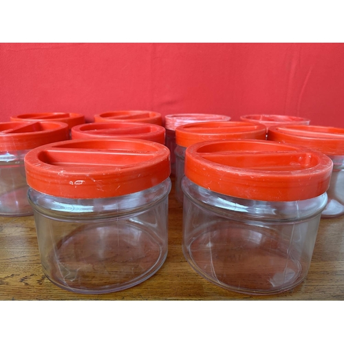 607 - Bergonovo Italy Large Kitchen Glass Jars (x10pcs)